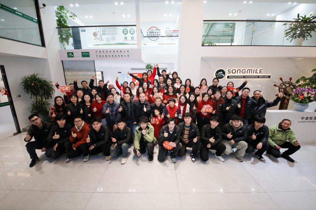 Group Photo In The Company Lobby